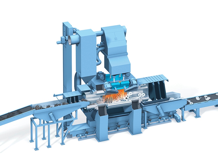 鋼結(jié)構(gòu)軌道通過式拋丸機廠家